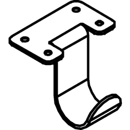 Groupe Lacasse Hook, 2-3/8inx25/32inx1-1/2in, Silver LASLGCTH2S